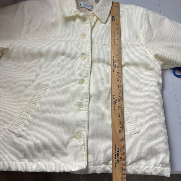Vintage Marsh Landing Cords Women's Cream Corduroy Quilted Lined Jacket W/ Adjus - Picture 13 of 15